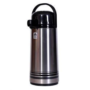 فلاسک پیکوک پمپی تمام استیل ظرفیت 2.5 لیتر 2.5liter stainless steel flask pump peacock pjnbk
