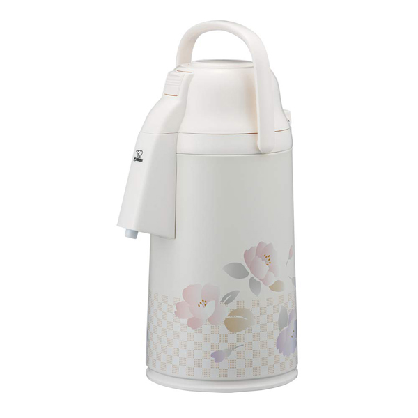 فلاسک زوجیروشی مدل پمپی Airpot حجم 3 لیتر کاملیا Zojirushi Glass Lined Beverage Dispenser Airpot, 3 Liter Capacity, Camellia