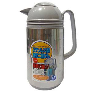 فلاسک 1.2 لیتر پیکوک سر پیچ تمام استیلPeacock Vacuum Flask GHS 1.2 L
