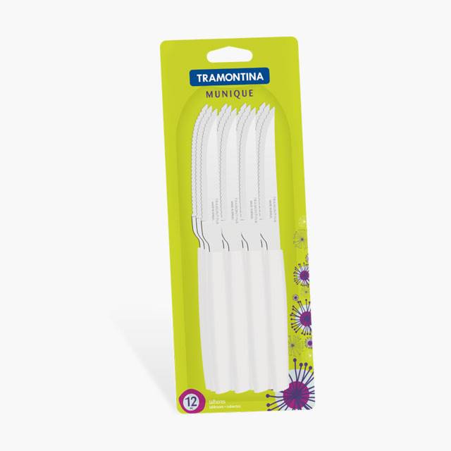 چاقو میوه خوری ترامونتینا مدل  2320/085MUNIQUETramontina 12 pc set of 5inch Steak Knife Munique