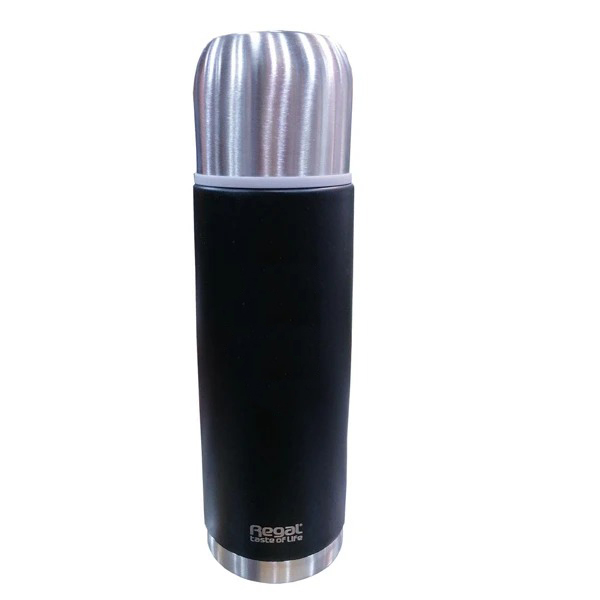 فلاسک  رگال مدل مسافرتی TSB10 گنجایش 1 لیتر Regal Vacuum Bottle Double Wall Stainless Steel 1000 ml, TSB01, black Color