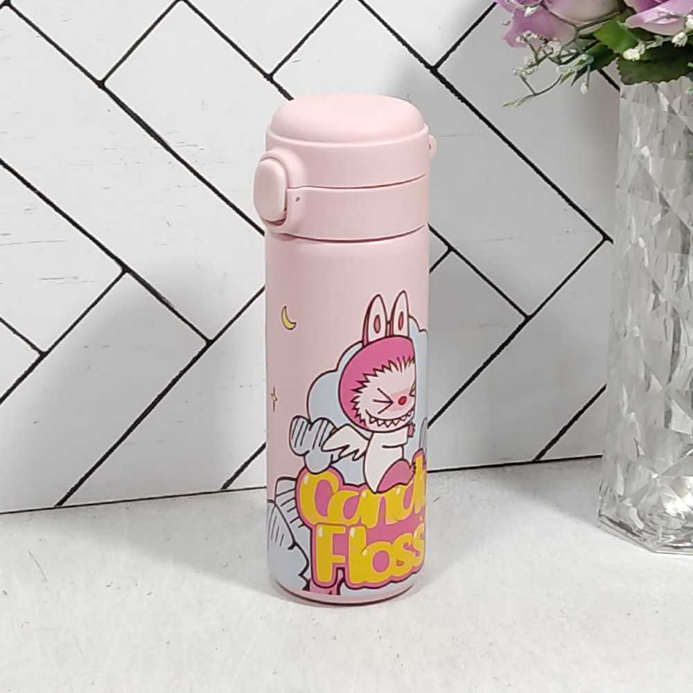 تراول ماگ مدل SUS304 استیل  طرح لبوبوTERAVEL MUG