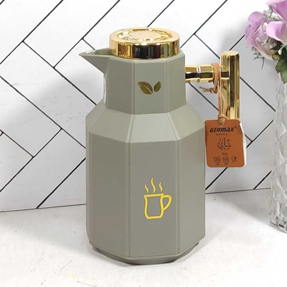 فلاسک جرمکس حجم 1 لیتر دسته طلاییJER MAX FLASK 1L