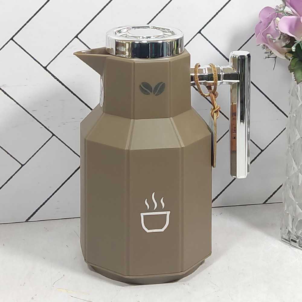 فلاسک جرمکس حجم 1 لیتر دسته نقره ایJER MAX FLASK 1L
