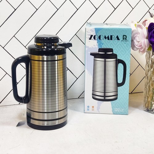 فلاسک زومبا زنیت مدل S1701A حجم 1 لیتر شیشه صورتیvacuum flask zoomba 1 L