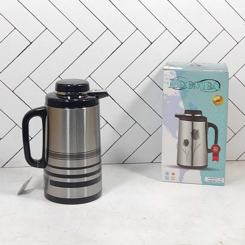 فلاسک زومبا لونا مدل S1701D حجم 1 لیتر شیشه صورتی vacuum flask zoomba 1 L