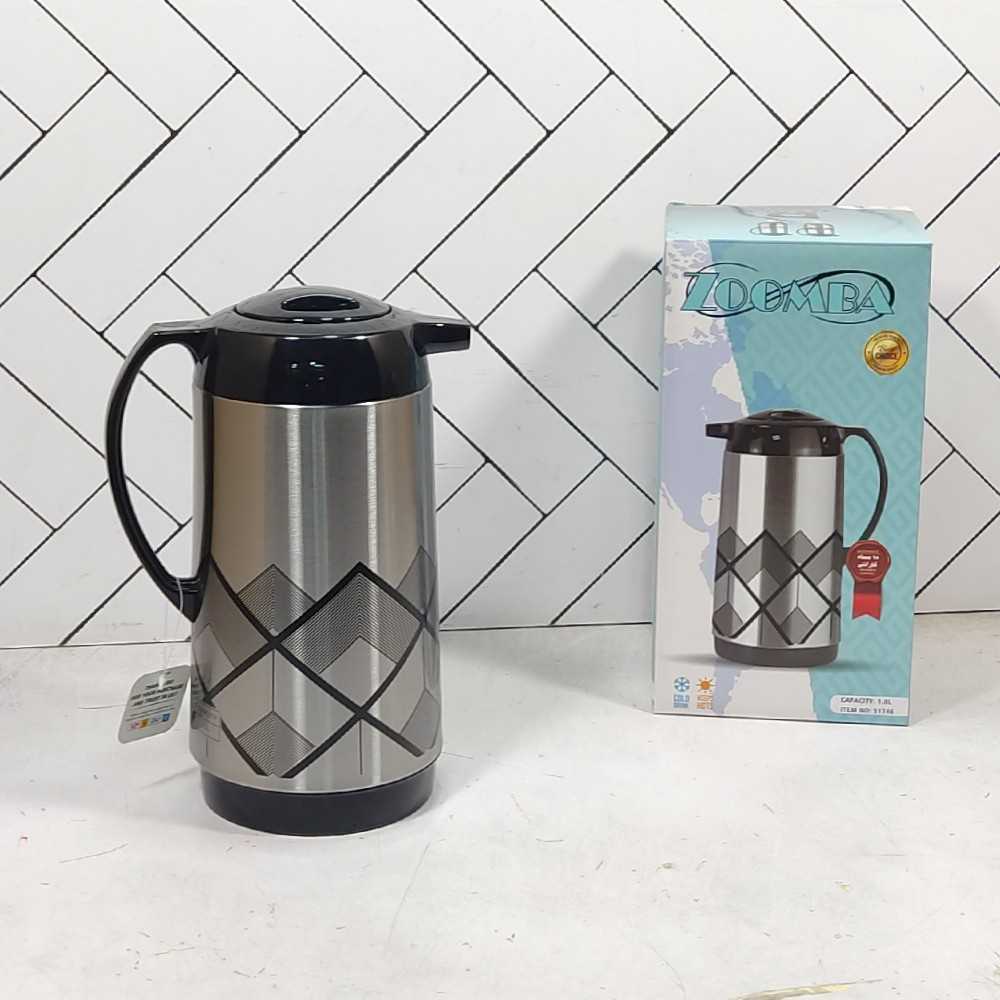 فلاسک زومبا مدل S1746A حجم 1 لیتر دیاموند شیشه صورتیvacuum flask zoomba 1 L