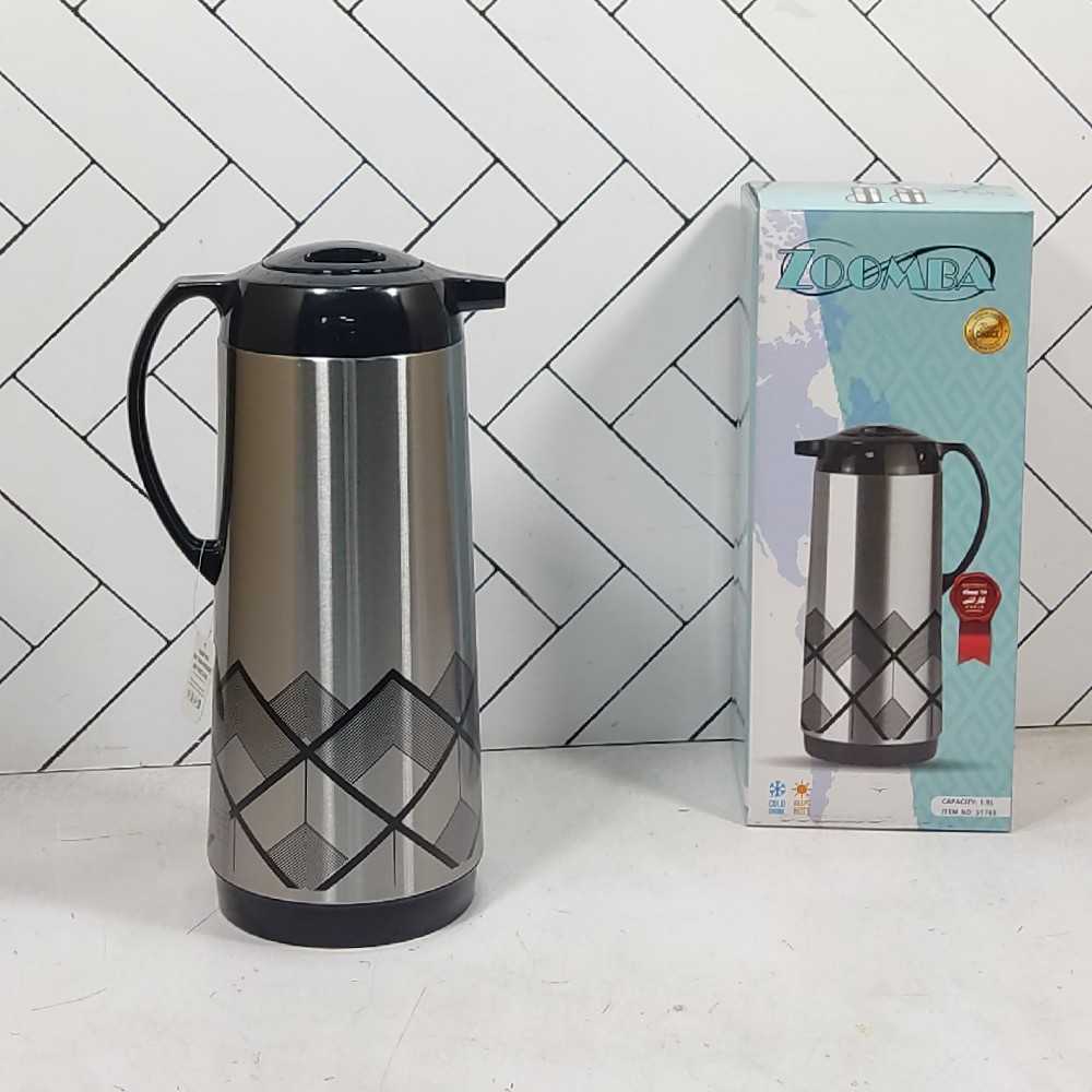فلاسک زومبا مدل S1746A حجم 1.9 لیتر دیاموند شیشه صورتیvacuum flask zoomba 1.9  L