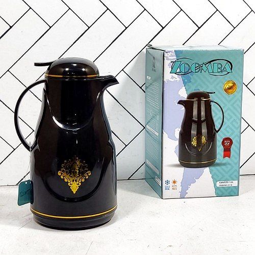 فلاسک زومبا مدل ویوا حجم 1 لیتر پلاستیکی شیشه صورتیvacuum flask zoomba 1 L