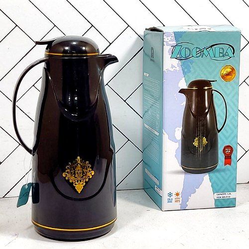 فلاسک زومبا مدل ویوا حجم 1.9  لیتر پلاستیکی شیشه صورتیvacuum flask zoomba 1.9 L